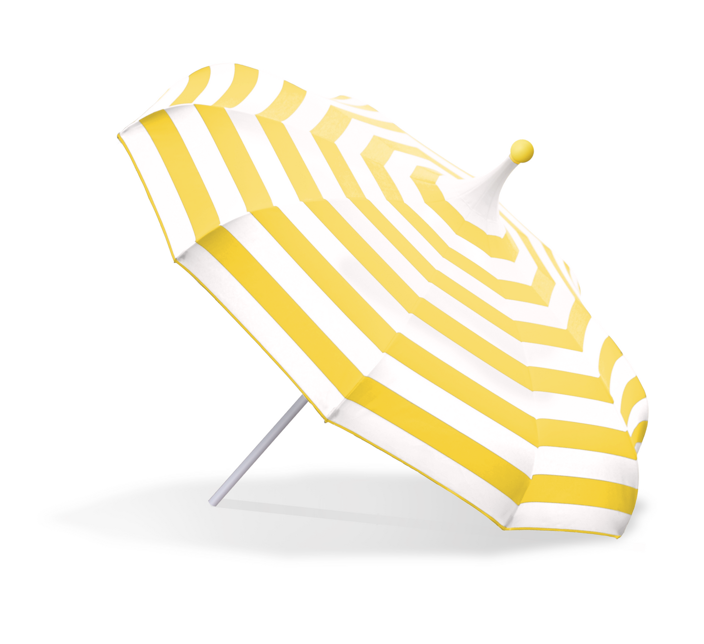 Yellow striped parasol